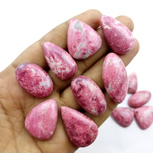 Natural Thulite Gemstone Cabochon - AAA Thulite Mixed Assorted lot - Pink Thulite gemstone lot - Multi Jewelry Making Stone - Loose Gemstone