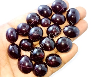 Natural Ruby Star Garnet Gemstone Cabochon - Ruby Garnet - Star Garnet Stone - Multi Jewelry Making Stone, loose gemstone lot, AAA mix shape