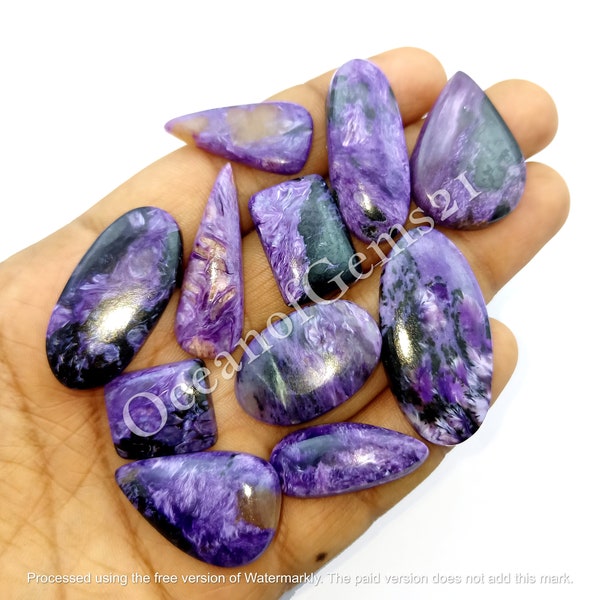 Natural Charoite  Cabochon Gemstone - Purple Charoite Jewelry - Charoite, Charoite gemstone - Multi Jewelry Making Stone, Loose Gemstone lot