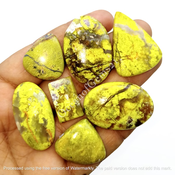 Natural GREEN OPAL Gemstone Cabochon - AAA Quality Green opal Mixed Assorted lot - Green Opal - Multi Jewelry Making Stone - Loose Gemstone