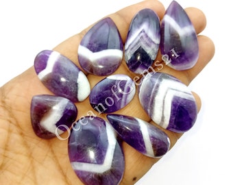 Natürliche Chevron Amethyst Edelstein Cabochon - Amethyst Spitze, Chevron Amethyst Mixed Assorted Lot, Multi Schmuckherstellung Stein - Loser Edelstein