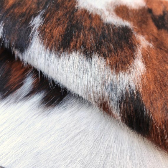 Real hair on hide cowhide leather sheets pre-cuts / about 2.2mm thick