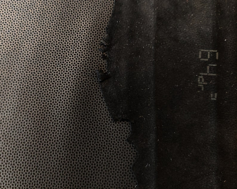 black geometrical textured kangaroo leather hide