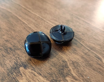 Genuine dark brown patent leather buttons 23mm, Made In Italy, Limited quantity