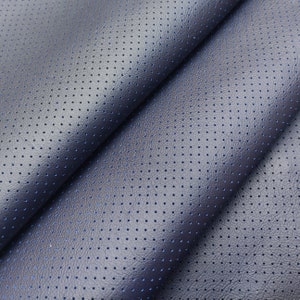 Pelle intera di canguro autentico blu nero perforata, pelle conciata al vegetale pieno fiore sottile blu scuro, materiale per bricolage, spessore 0,6-0,8 mm