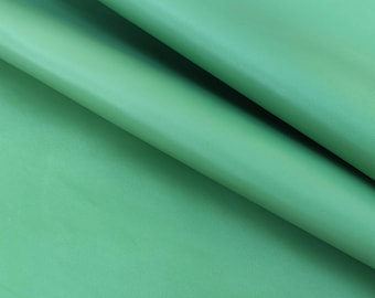 Mint green soft nappa sheepskin hide pieces, real leather supplies store, 0.9mm thick