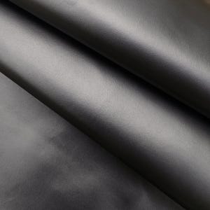 Thin black genuine soft nappa sheepskin hide pieces, sheep leather supplies for sale, 0.5mm thick