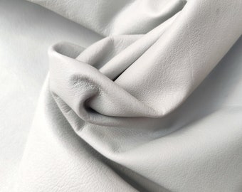 Off white crust nappa soft kangaroo leather for lining, natural full grain chrome tanned hide, craft supplies, thickness 0.8-1.1 mm