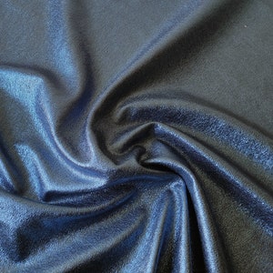 Genuine Leather Sheets - Blue Metallic Denim Texture - Perfect for Earrings & Crafts