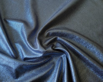 Echtlederblätter - Blau Metallic Denim Textur - Perfekt für Ohrringe & Kunsthandwerk
