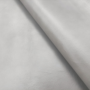 Pelle di canguro impermeabile color argento chiaro, pelle di lusso pieno fiore, materiali per bricolage, spessore 1-1,2 mm
