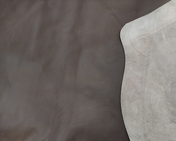 Dark chocolate brown genuine cow leather sheets, premium pieces for bags, scraps supplies for crafting