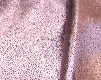 Luxury Metallic Rose Gold Caviar Embossed Kangaroo Leather