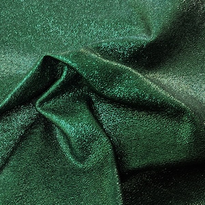 Dark green metallic soft genuine leather sheets, luxury fabric textured italian pieces for crafts, diy supplies