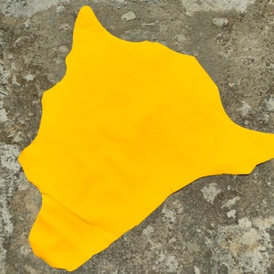 Pelle intera di canguro giallo neon conciata al cromo, pelle di lusso pieno fiore, fornitura artigianale fai-da-te, spessore 0,8-1,2 mm