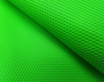 Neon green embossed genuine kangaroo sheets, patent or matte leather fabric for crafts, jewelry supplies for earrings