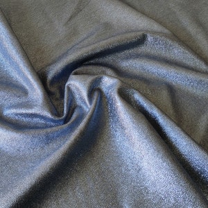 Metallic Baby Blue Leather Fabric - Luxurious Italian DIY Crafting Pieces