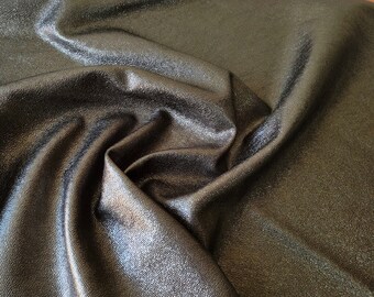 Bronze metallic fabric textured genuine calf leather sheets