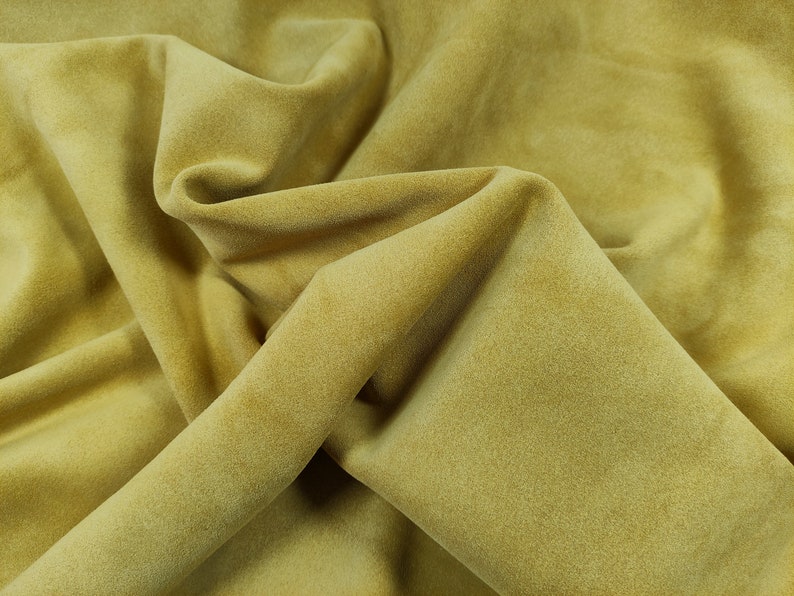yellow suede cow leather italian hide