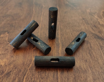Grands boutons-pression de 45 mm en bois d'olivier marron foncé pour manteaux et travaux manuels