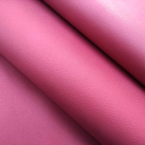 Premium italienische Top-Grain geprägte rosa Rindsleder, echtes Leder für Taschen und Sandalen Handwerk, 1,2 mm dick
