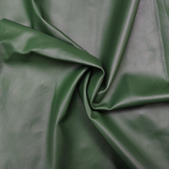 Olive Green Genuine Soft Nappa Sheepskin Hide Pieces, Sheep