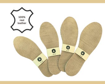 Veg tan perforated real cow leather insoles, thickness 1.5mm
