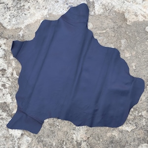 Pelle intera di canguro autentico blu nero, pelle conciata al vegetale pieno fiore sottile blu scuro, materiale per bricolage, spessore 0,6-0,8 mm