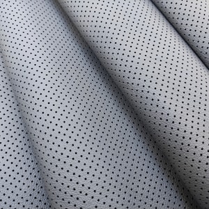 Pelli di canguro grigio perforato, pelle grigia pieno fiore conciata al vegetale goffrata, negozio di bricolage, spessore 0,9-1,2 mm