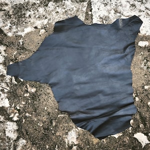Pelle di canguro nera intera, pelle pieno fiore conciata al vegetale di lusso sottile e resistente, materiale per bricolage, spessore 0,7-0,8 mm