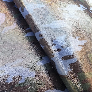 Glänzende Glitzer-Camouflage-Stücke, luxuriöser italienischer Metallic-Lederstoff für Ohrringe und Schmuckbasteln