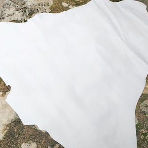 Pelle di canguro bianca, pelle intera, pieno fiore, morbida e resistente, conciata al cromo, materiale per bricolage, spessore 0,9 - 1,3 mm