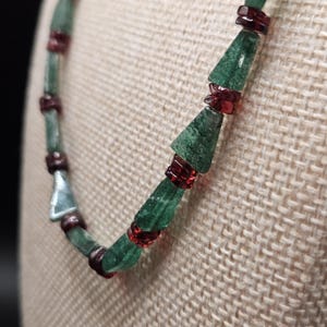 Ruby Zoisite & Garnet Spacer Necklace