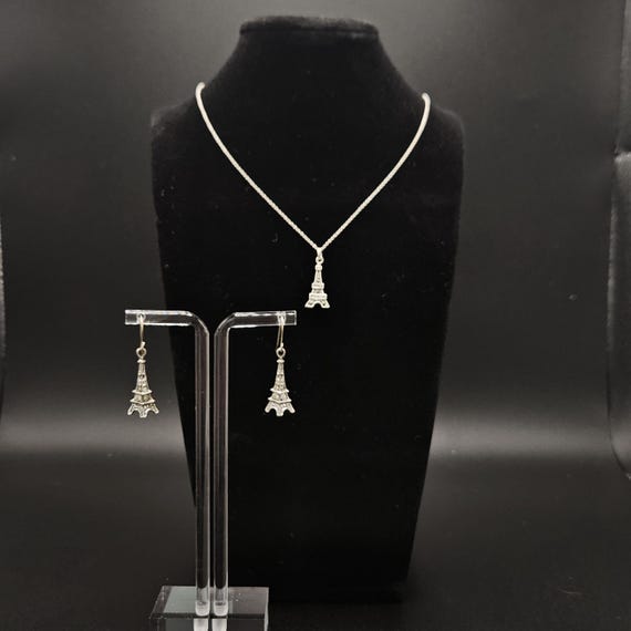 Eiffel Tower Necklace & Earring Set