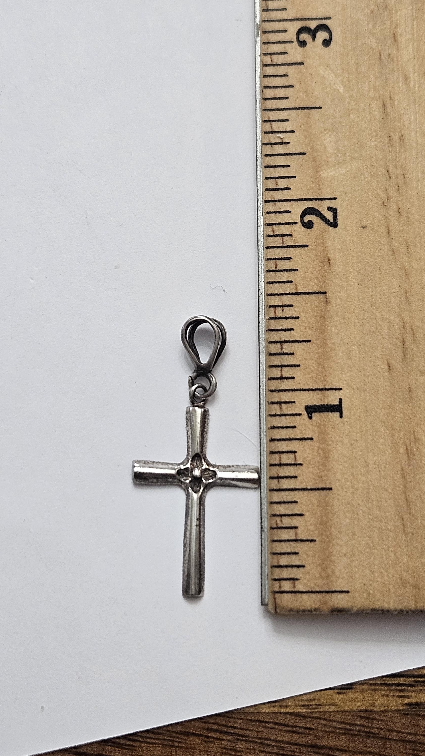 Sterling Silver Floral Cross Pendant - Etsy