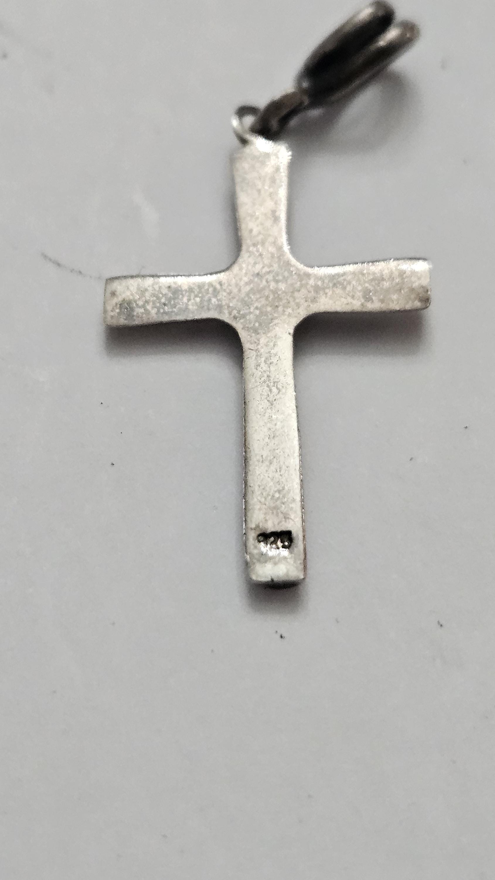 Sterling Silver Floral Cross Pendant - Etsy