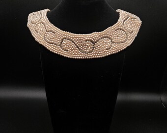 Mid-Century Japanese Faux Pearl Beaded Collar