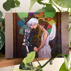 Sora and Riku from Kingdom Hearts as Romeo and Juliet Holographic Print