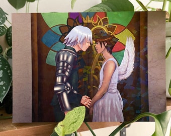 Sora and Riku from Kingdom Hearts as Romeo and Juliet Holographic Print