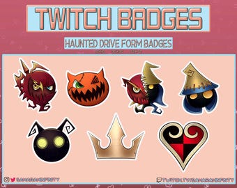 Kingdom Hearts Haunted Drive Form Sub Badges for Twitch/Discord/YouTube