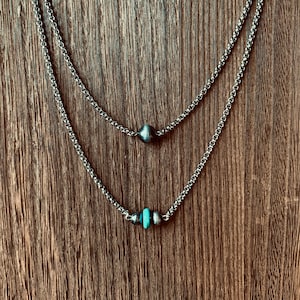 Western Style Navajo Pearl Jewelry, Bar Necklace, Faux Navajo Pearls, Western Turquoise Jewelry