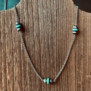 Motel Cowboy Collana di turchese e perle, gioielli western, perle Navajo