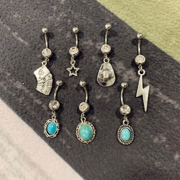 Western Belly Ring Etsy