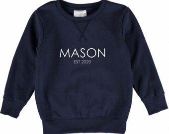 Kids Personalised Name EST sweater jumper 2021