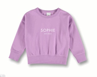 Kids Personalised Name EST sweater jumper