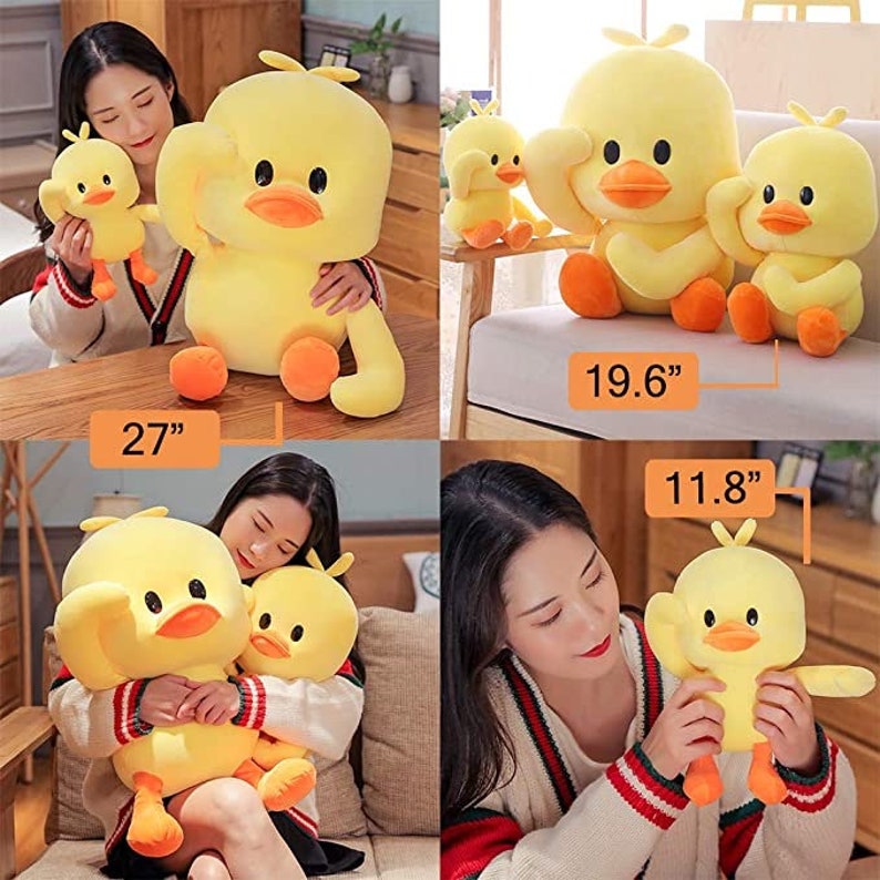 Stuffed Duck Toy Plush Duck Toy Big Yellow Duck Plush Toy Etsy