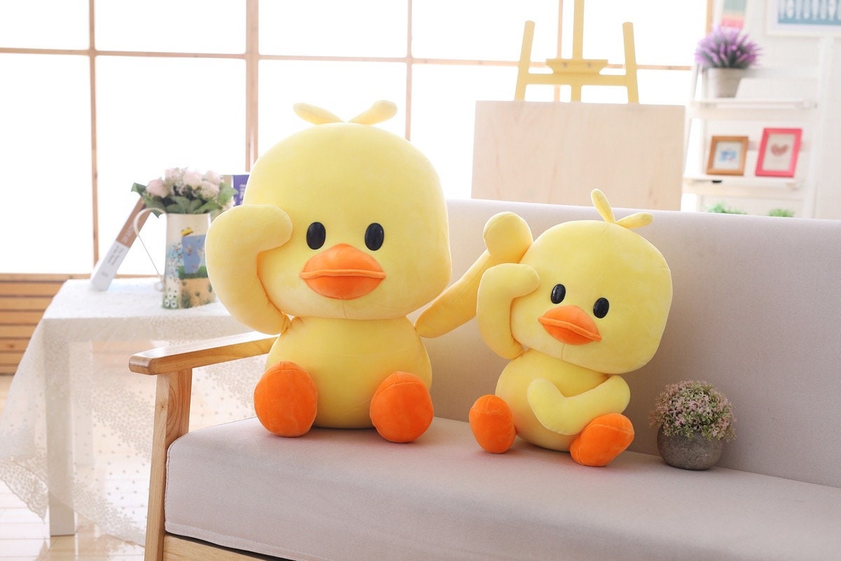 Stuffed Duck Toy Plush Duck Toy Big Yellow Duck Plush Toy Etsy