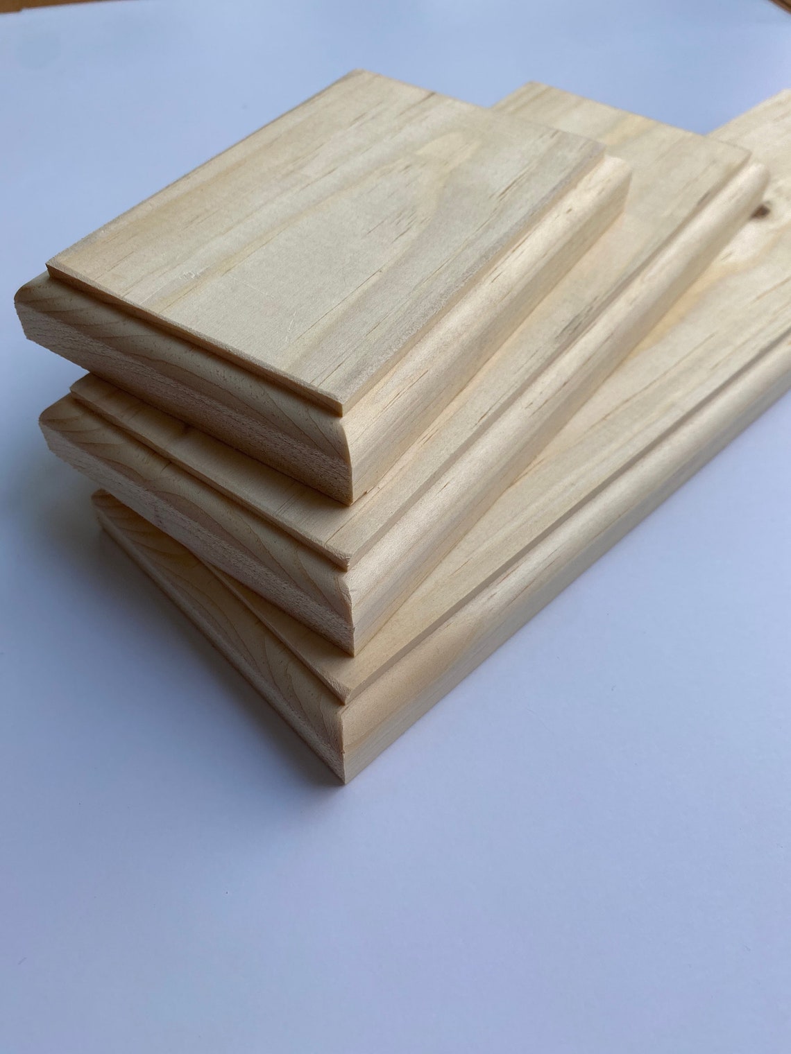 Pack of 5 3.5 wide unfinished pine blank diy blank Etsy
