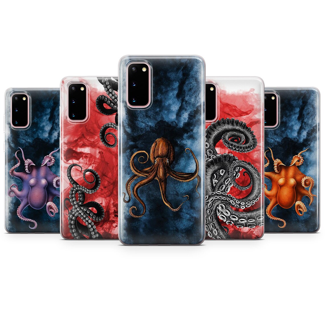 Octopus Abstract Phone Case Octopus Cover for iPhone 12 11 Etsy