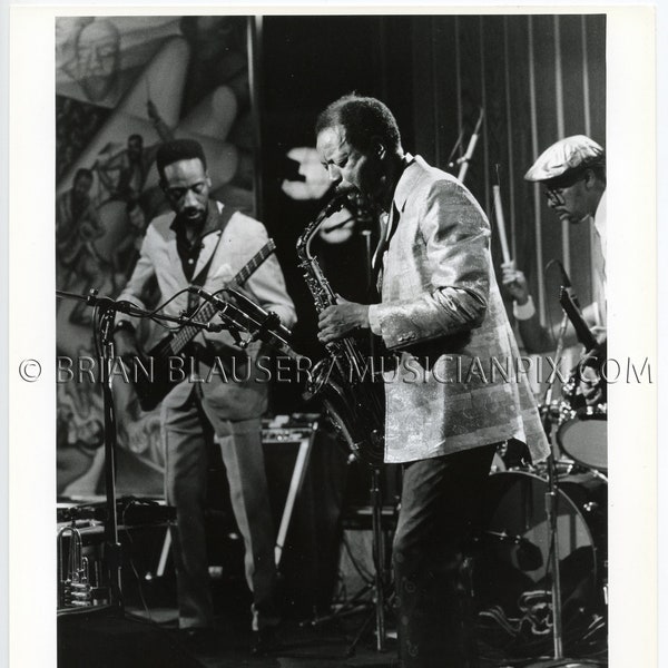 ORNETTE COLEMAN Photo 1987 Vintage 8x10 Silver Halide Gelatin Print Jazz Sax Musician Portrait Concert Caravan of Dreams Fort Worth TX